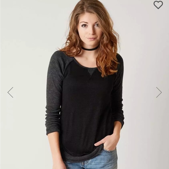 Free People (We The Free) Friday Feelin Henley Long Raglan Sleeve Thermal Shirt - Picture 3 of 9